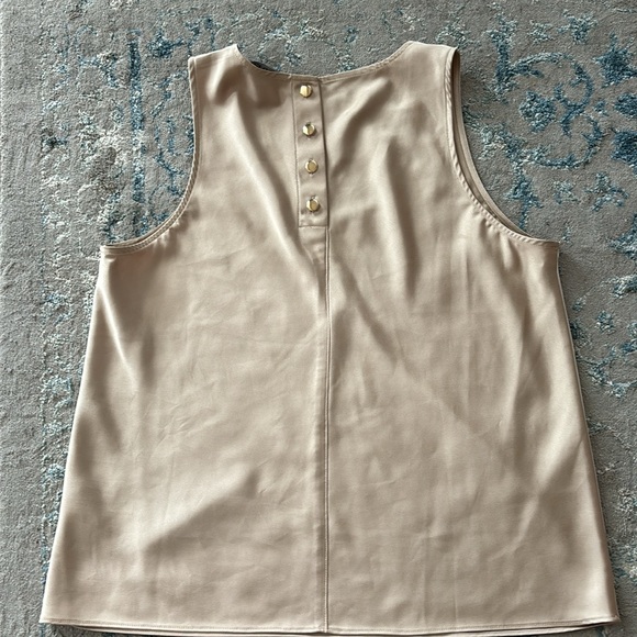 J. Crew Sleeveless Shell Top in Everyday Crepe- Tan - Picture 4 of 4